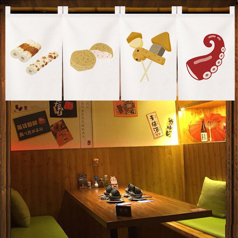 ม่านสั้นญี่ปุ่น VIKAMA ลายพิมพ - Korean Food Snacks บทวิจารณ์และราคา