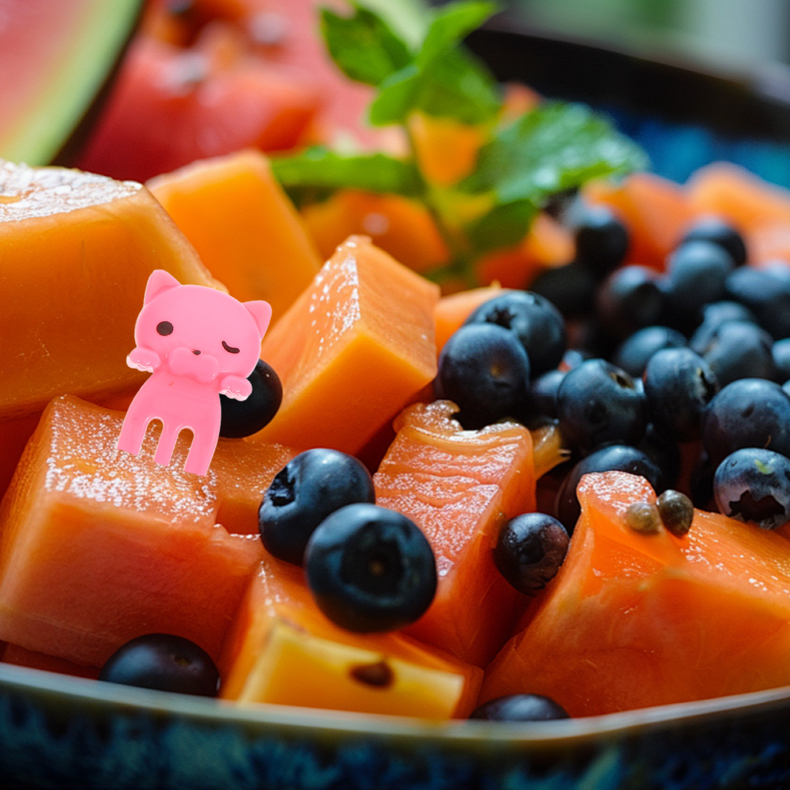 ส้อมผลไม้ลายการ์ตูน 8 ชิ้น ทำจ - Food Snacks For Kids Party บทวิจารณ์และราคา