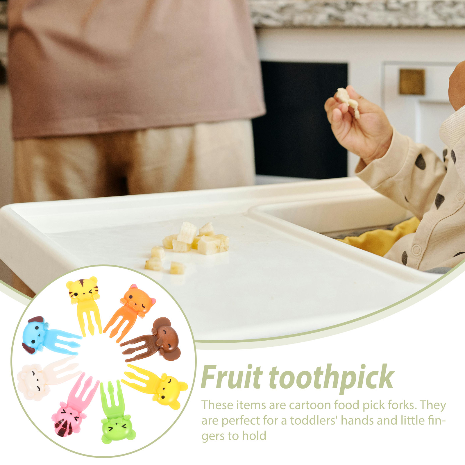 ส้อมผลไม้ลายการ์ตูน 8 ชิ้น ทำจ - Food Snacks For Kids Party บทวิจารณ์และราคา
