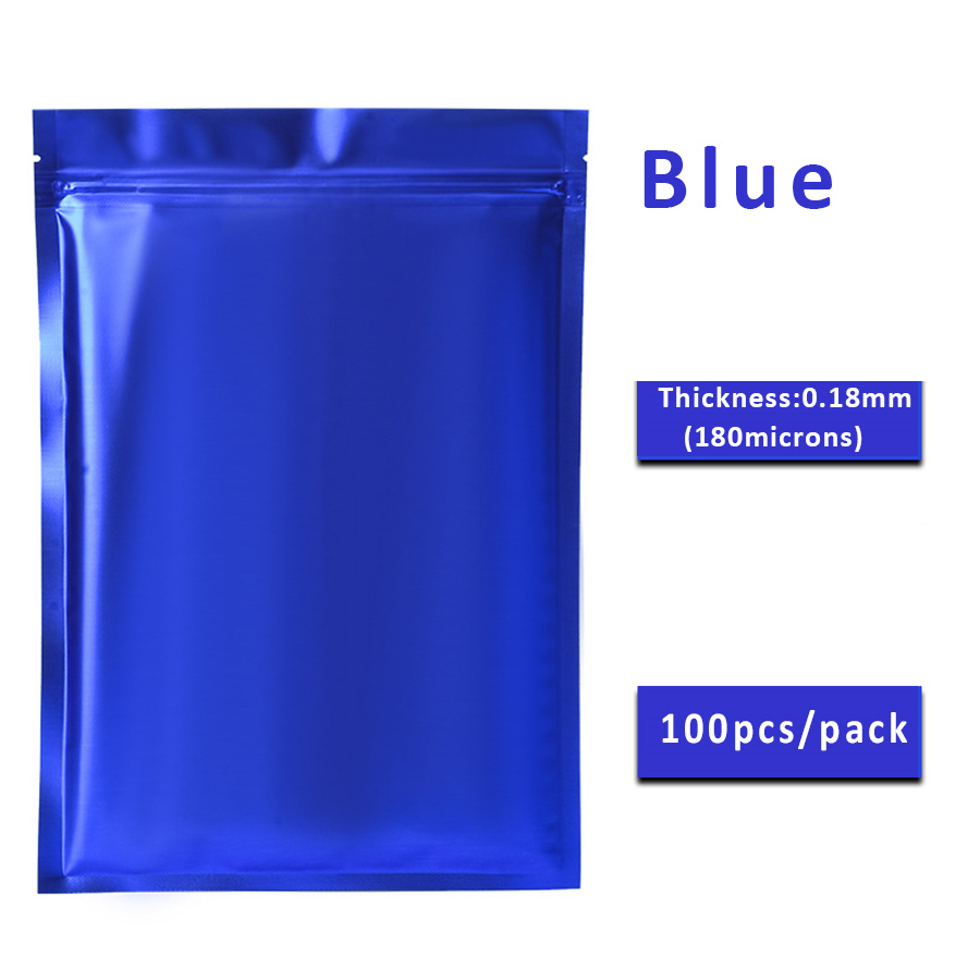 100 ชิ้น ถุงซิปฟอยล์สีน้ำเงินด - Food Snacks In Usa บทวิจารณ์และราคา