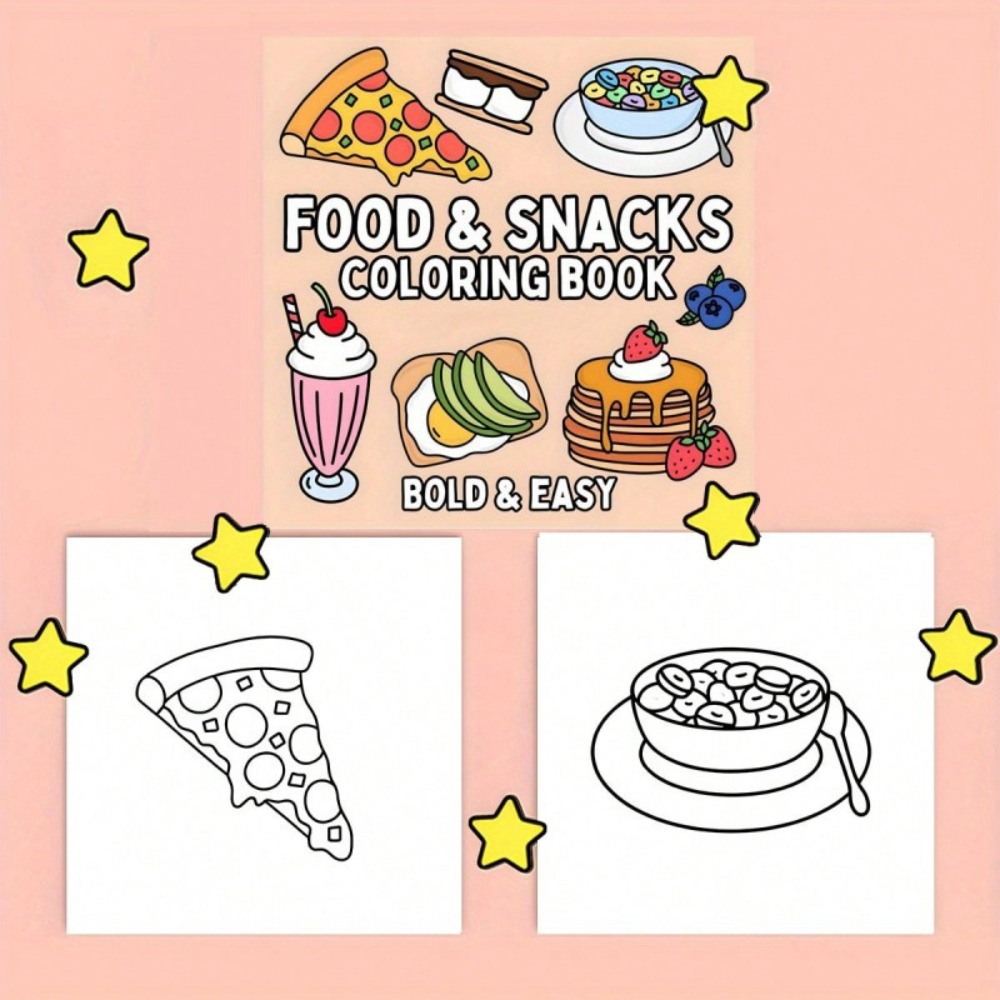 สมุดระบายสีอาหารและขนม 24 หน้า - Food And Snacks Coloring Pages บทวิจารณ์และราคา